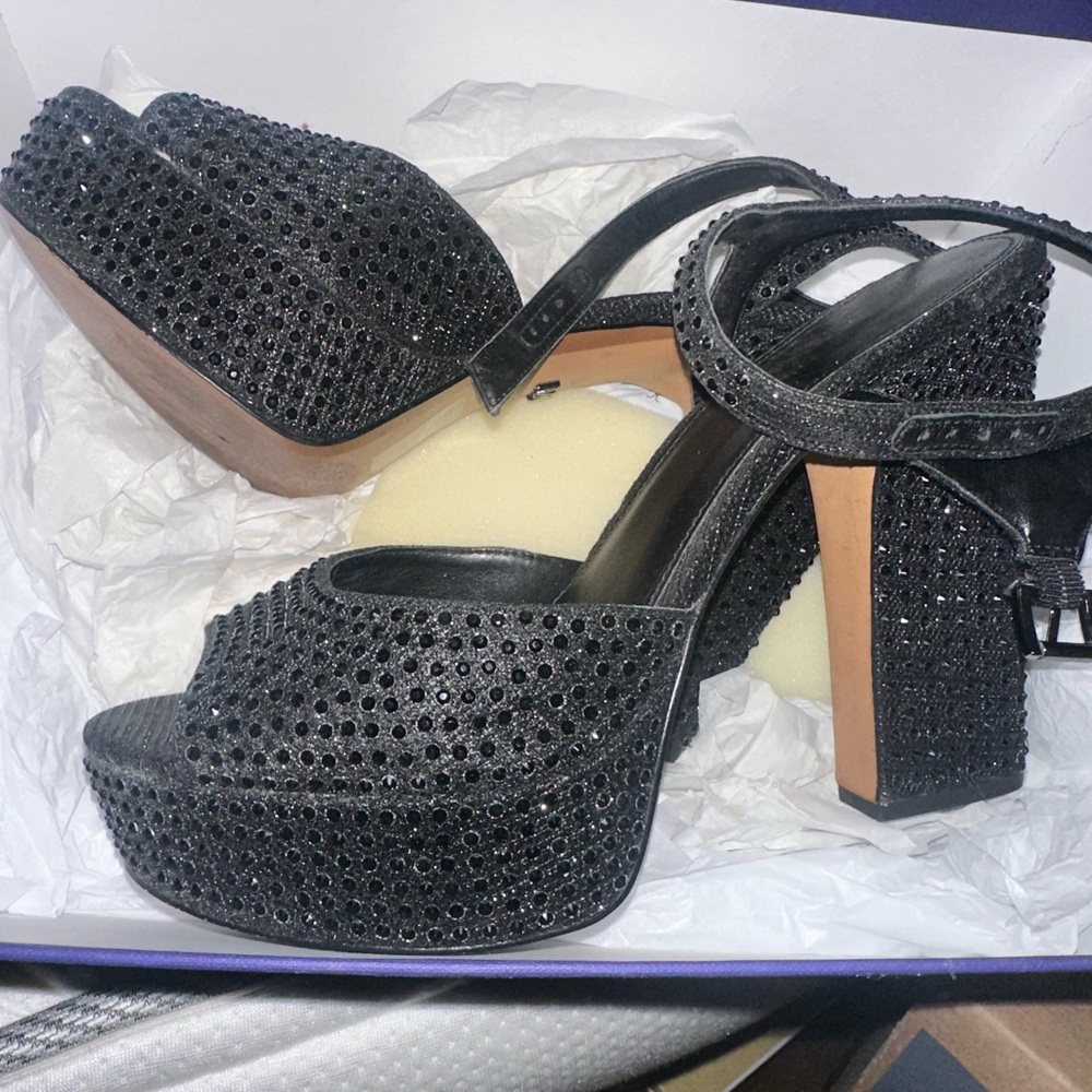 MICHAEL Michael Kors Black Platform Heels